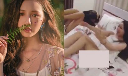 Clip Amee bất cẩn lộ nội y trong phòng ngủ