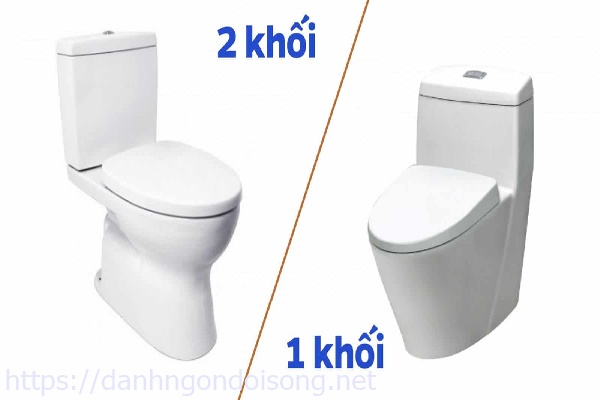 Bồn cầu vệ sinh ngồi bệt 1 và 2 khối