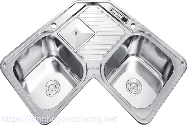 Kích thước bồn rửa chén bát kiểu góc