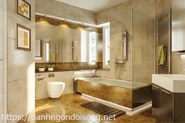 Thiết kế nhà vệ sinh trong phòng ngủ hợp phong thủy