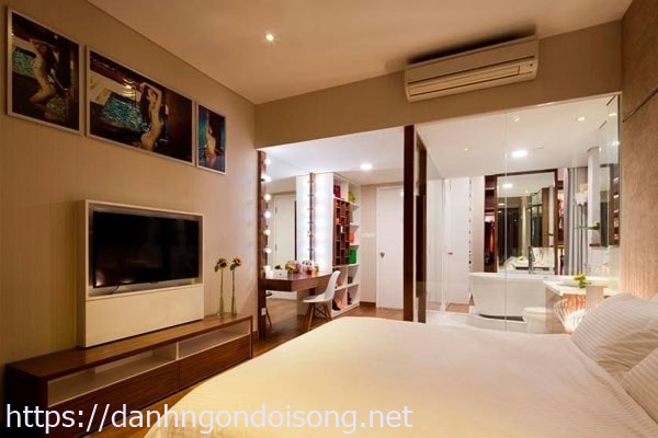 Thiết kế nh&agrave; vệ sinh trong ph&ograve;ng ngủ 20m2