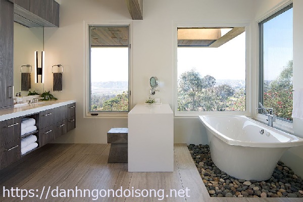 Thiết kế nhà vệ sinh trong phòng ngủ mới lạ