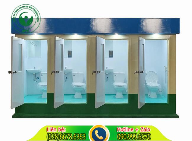 Nhà vệ sinh di động 2 buồng