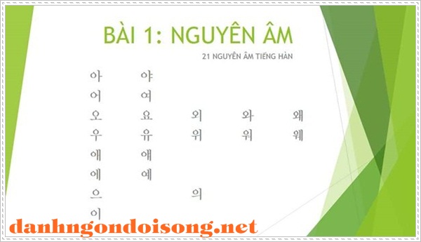 Học bảng chữ cái tiếng Hàn
