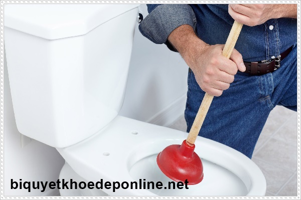 D&ugrave;ng pittong thụt để gi&uacute;p cho bồn cầu xả nước nhanh ch&oacute;ng